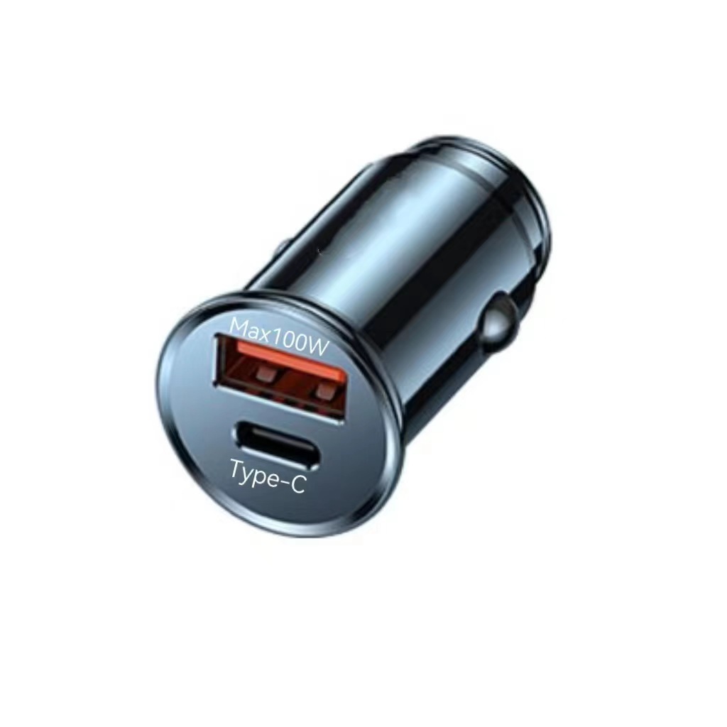 Súper carga rápida 100W+TYPE-C negro desnudo (bolsa OPP)